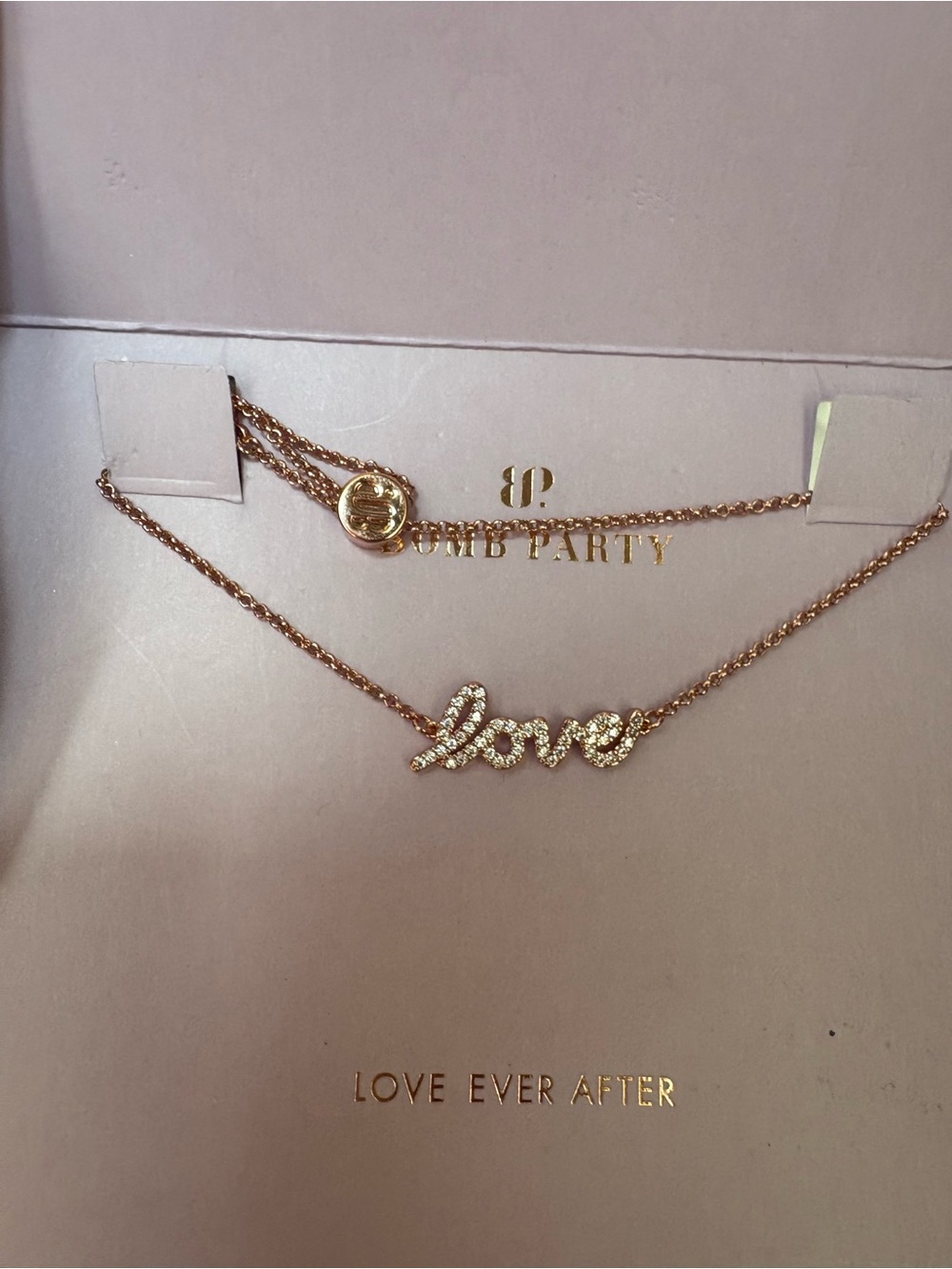 Rose gold 'Love' Script bracelet- BP